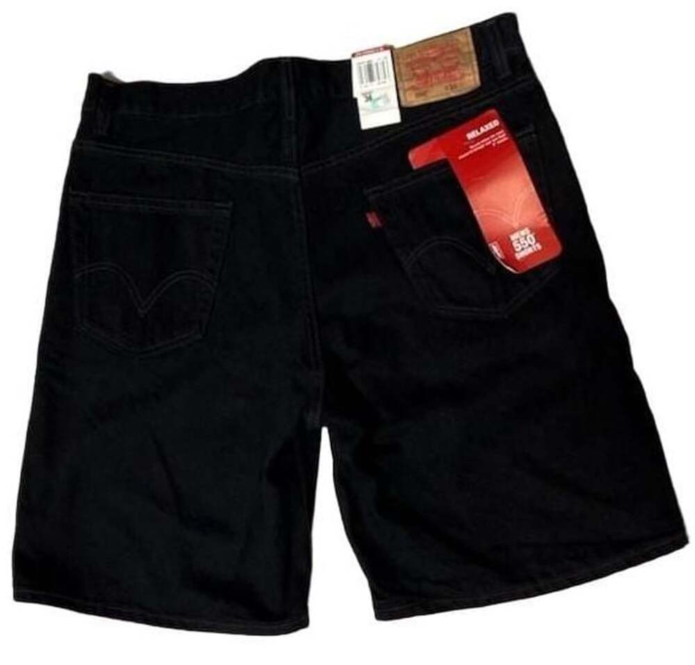 Levi's 550 Relaxed Shorts Size 36 Black Denim